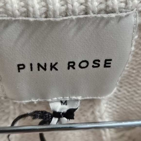 Pre-loved PINK ROSE Cropped Womens Off-White Sweater - Picture 5 of 5